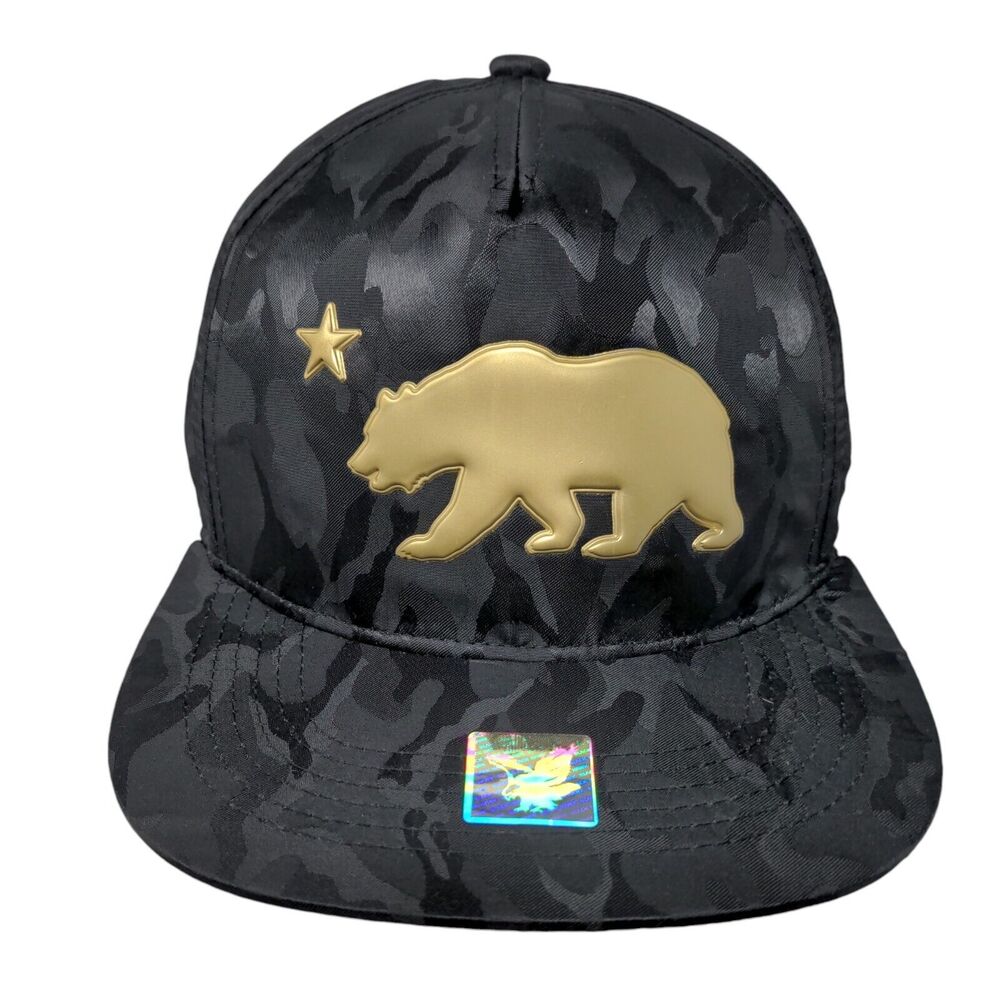California Golden Bears Snapback Hat Black Camouflage One Size Ace Cap Inc.